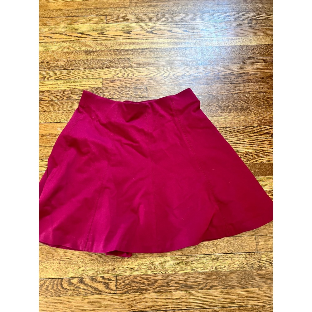Ann Taylor LOFT Magenta Pink Ponte Knit Skater Skirt Size S Mini Flare Paneled